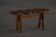 Mid-century Scandinavian coffee table made of solid elm wood, wabi-sabi style, 1960s.