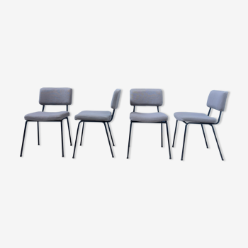 Set of 4 chairs André Simard edition Airborne 1950