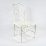 Set of 4 faux bamboo dining chairs, 1970s