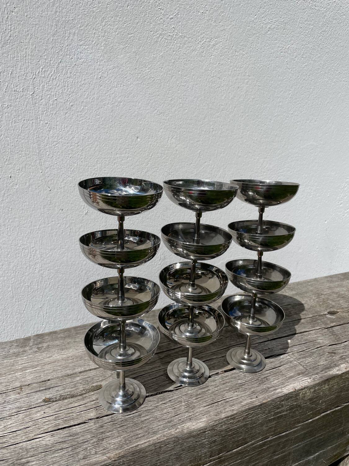 12 coupes Rémy Letang inox 1970