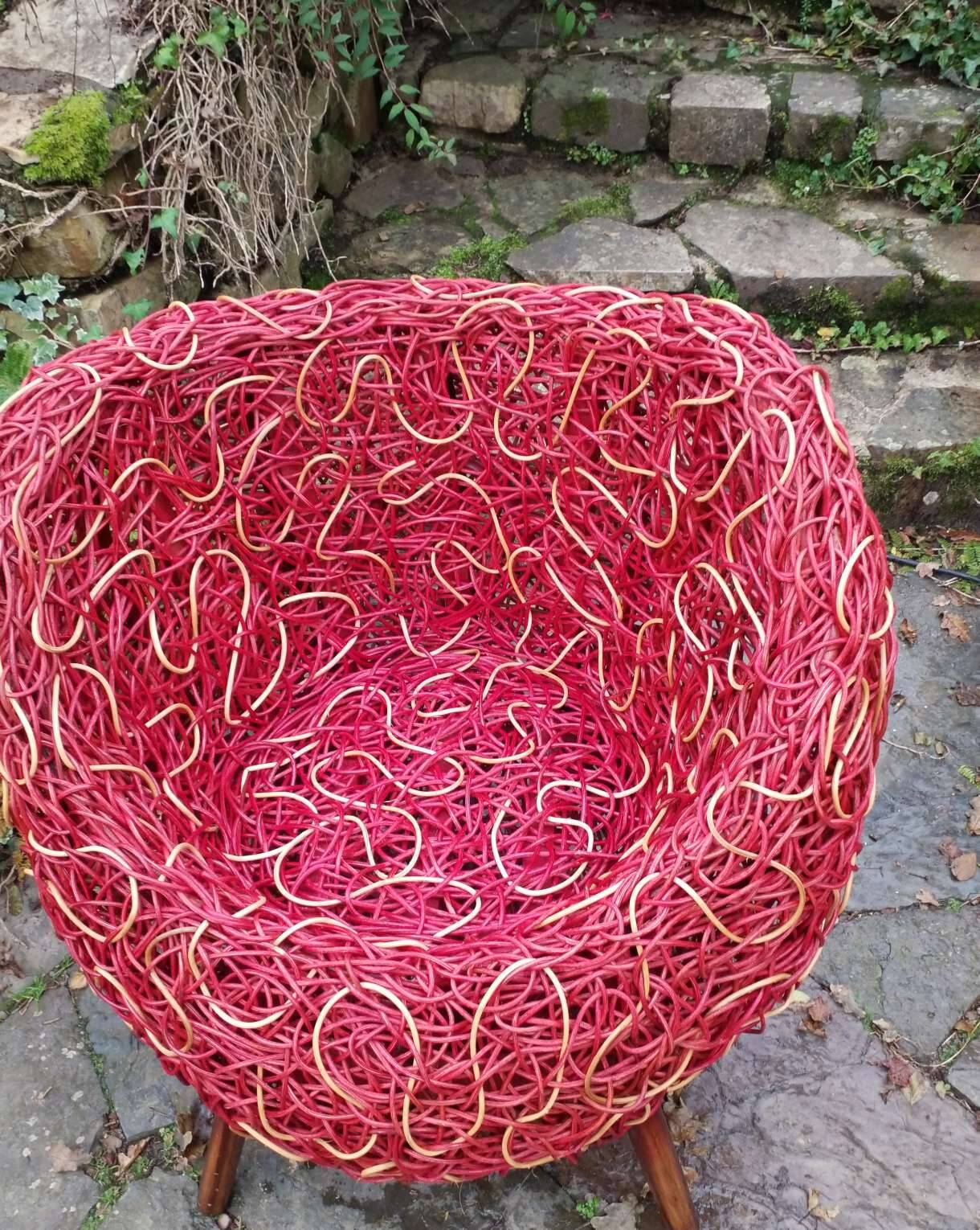 Pair of rattan armchairs