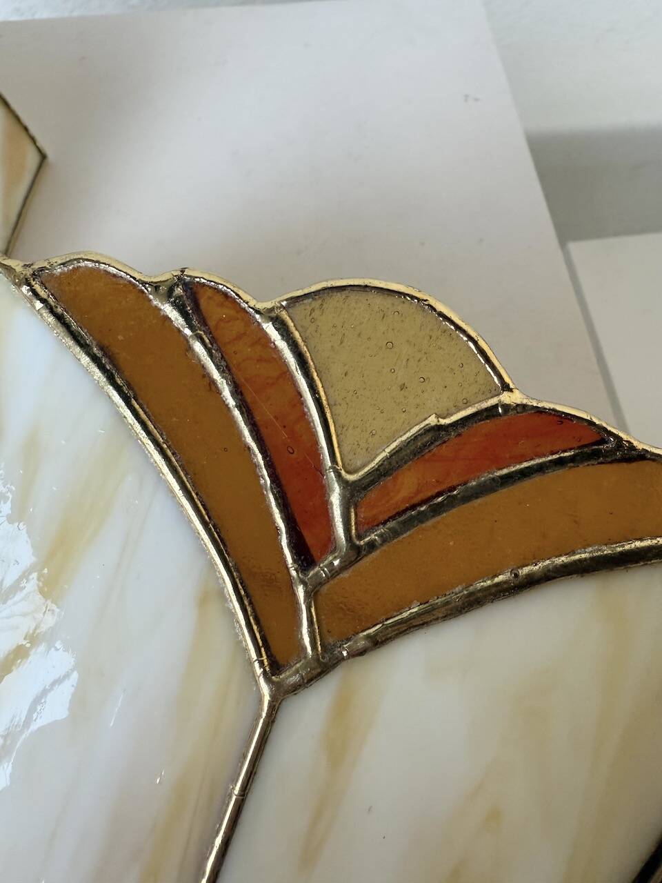 Paire applique style Art Déco verre nacre