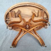 Extending table with vintage bentwood base from the end of the 19th century