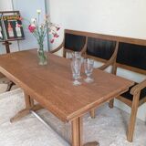 Early 20th-century solid oak bench