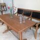 Early 20th-century solid oak bench
