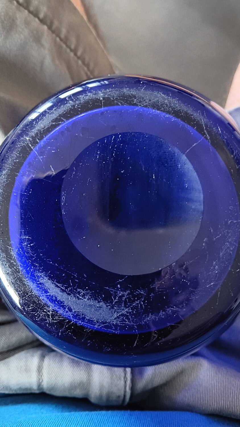Holmegaard - Pichet / vase en verre Bleu de Bristol de Per Lutken