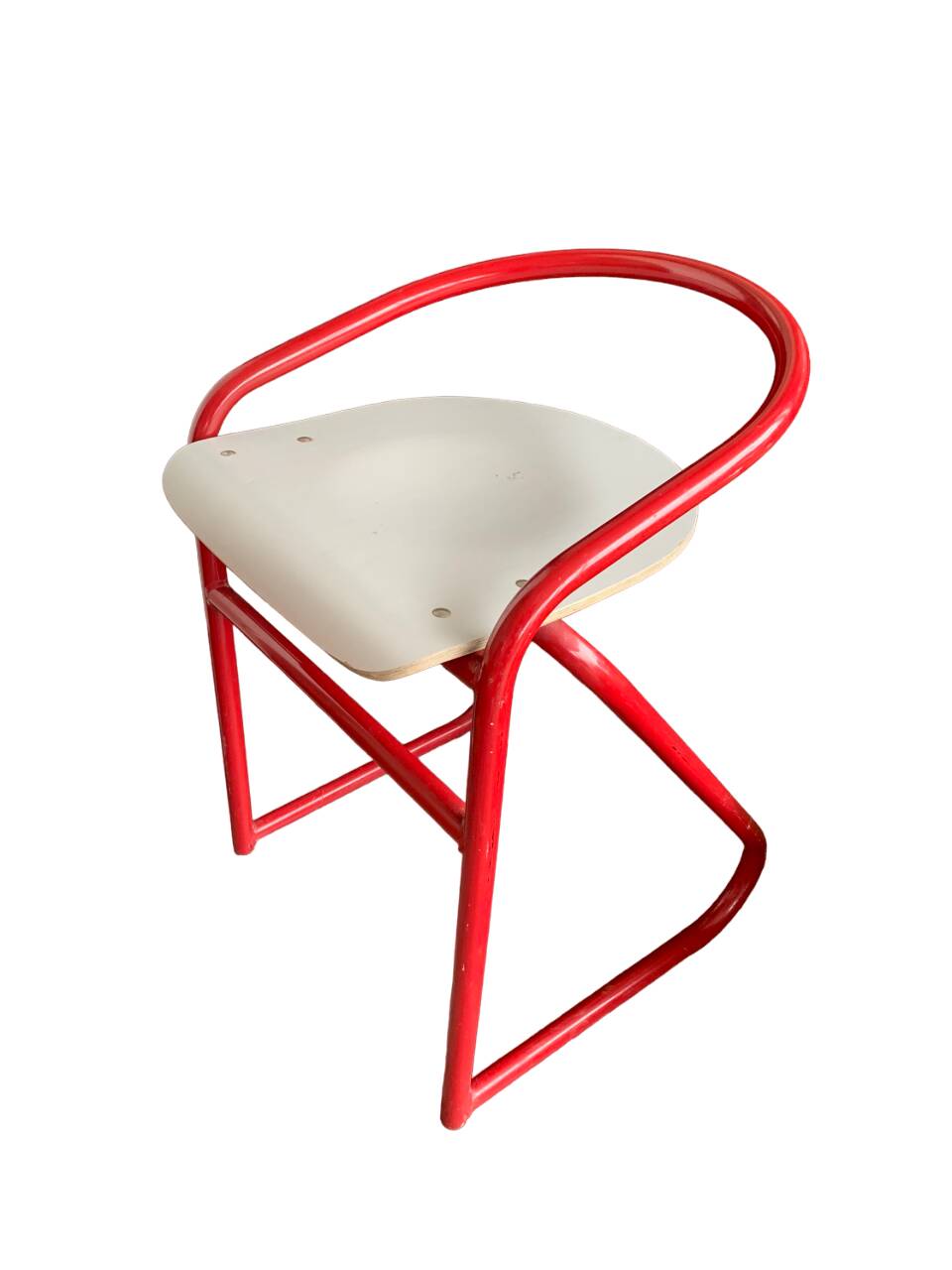 Vintage red and white chair