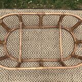 Banquette en rotin vintage