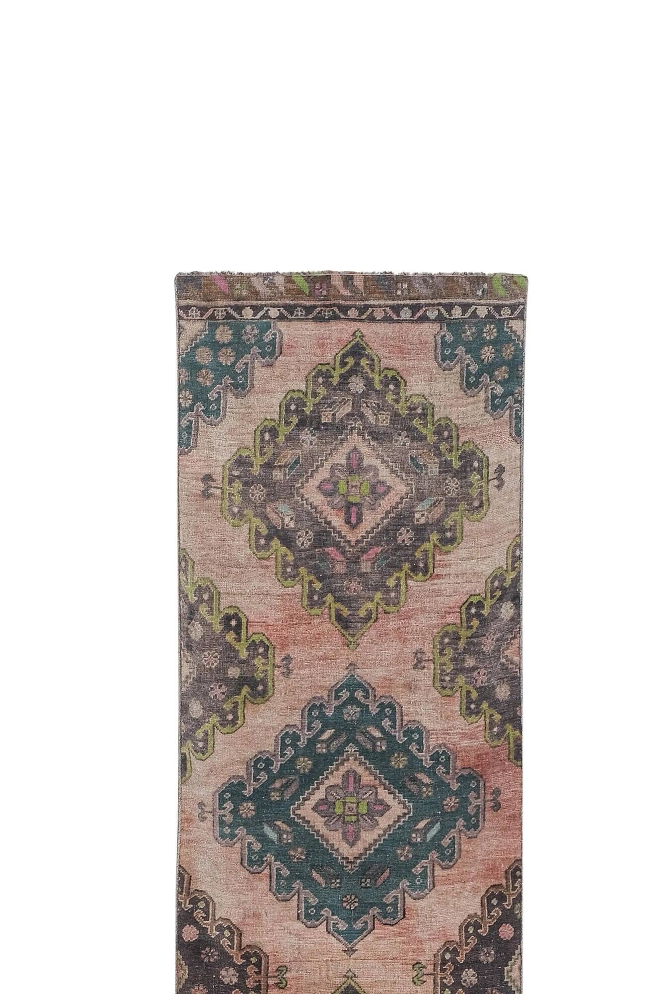 Tapis de couloir turc vintage 90x492 cm