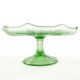 Art Deco cake stand, glass, Ząbkowice, Poland, 1970s