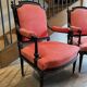 Pair of Queen's armchairs in Louis XVI style, Napoleonic III period.
