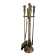 Brass fireplace servant and its 4 accessories