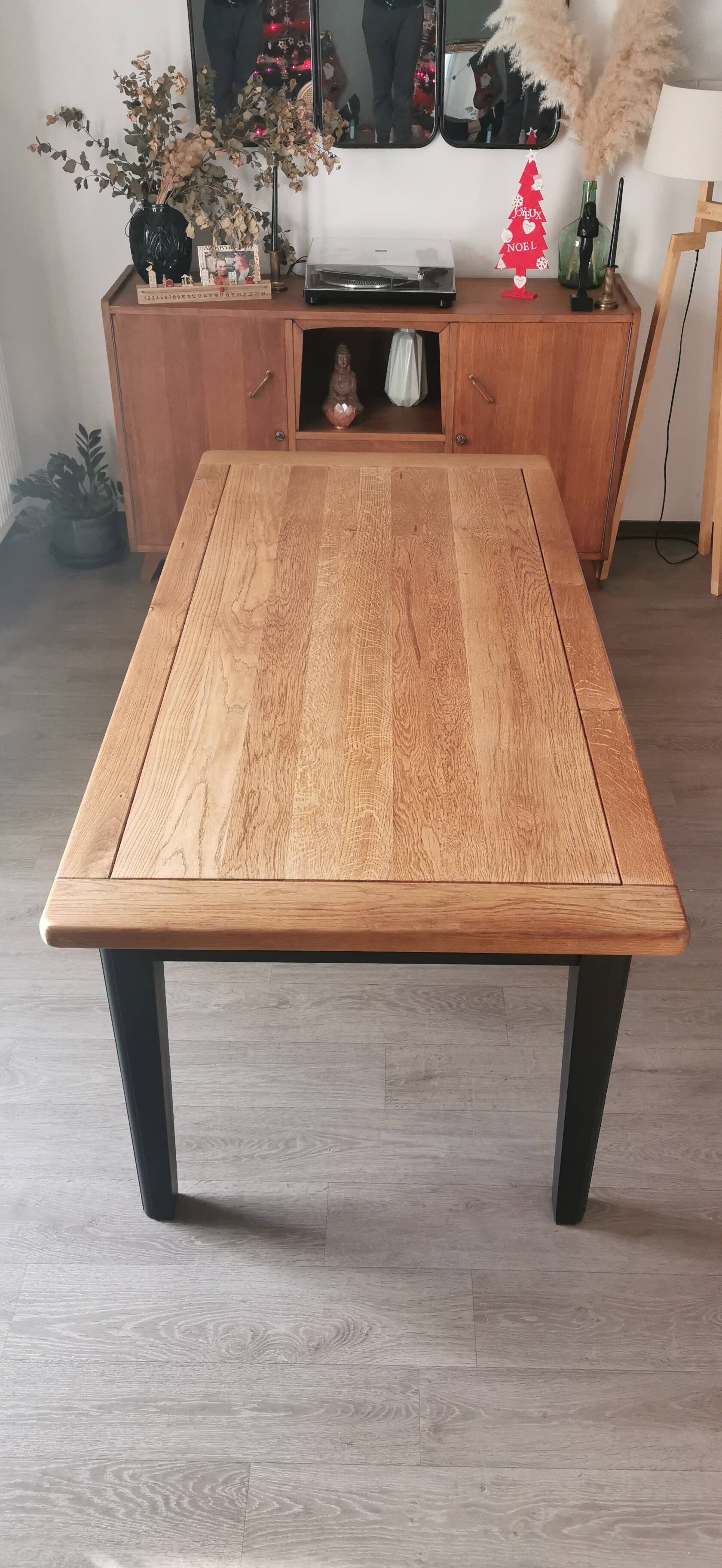 Solid oak farm table