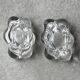 Pair of crystal salt cellars by Daum France