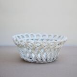 Woven ceramic basket