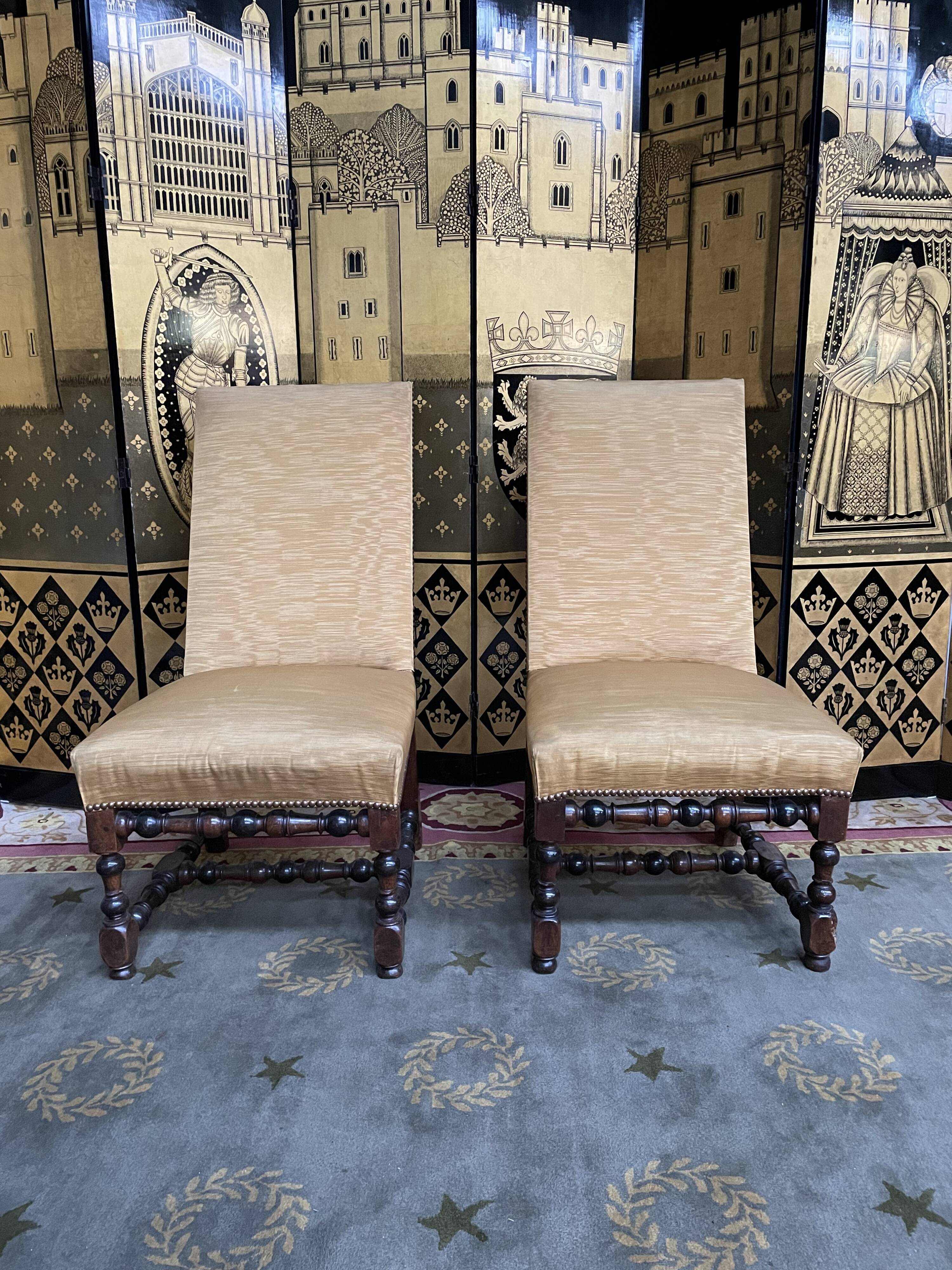 Pair of Louis XIII 18th chairs