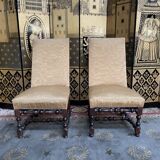 Pair of Louis XIII 18th chairs
