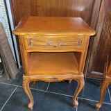 Pair of Louis XV style oak bedside table