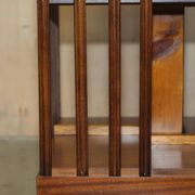 Sheraton Revival rotating library table in walnut and satin wood.