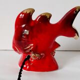 vintage Vallauris fish lamp