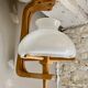 Oak ceiling lamp Guillerme & Chambron 1950