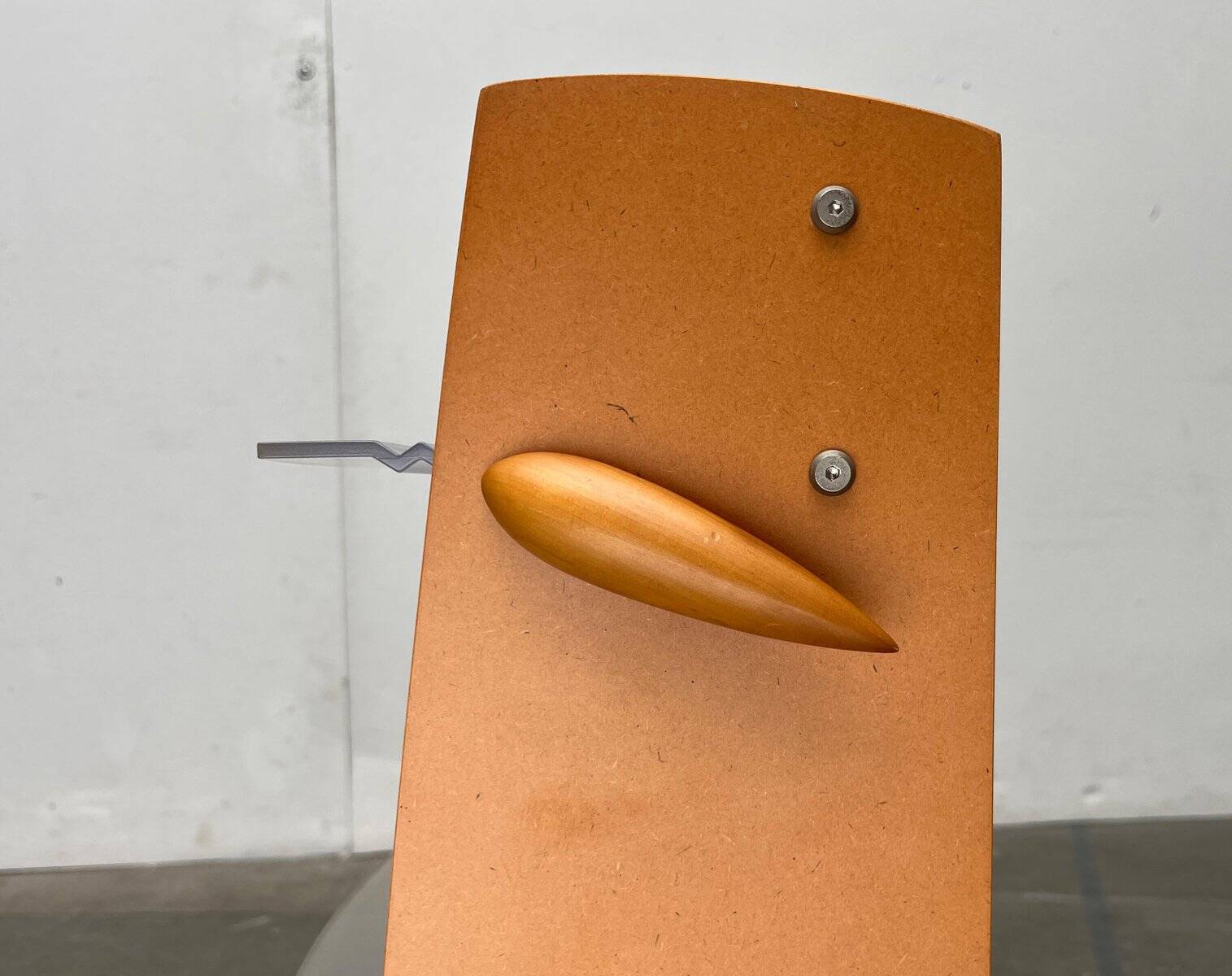 Postmodern CD storage unit in wood, metal, and plastic by Ezech, 1980s.