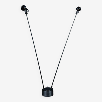 Luxo Sciopticon halogen lamp two black rods