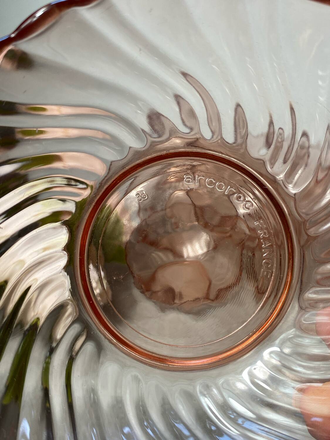 Six coupelles Arcoroc modèle Rosaline en verre rose
