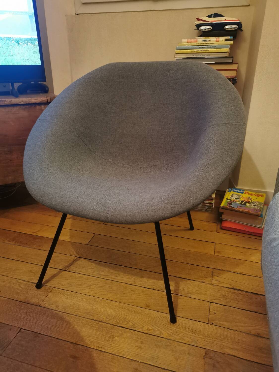 Shell armchair designed by Claude Vassal, 1950