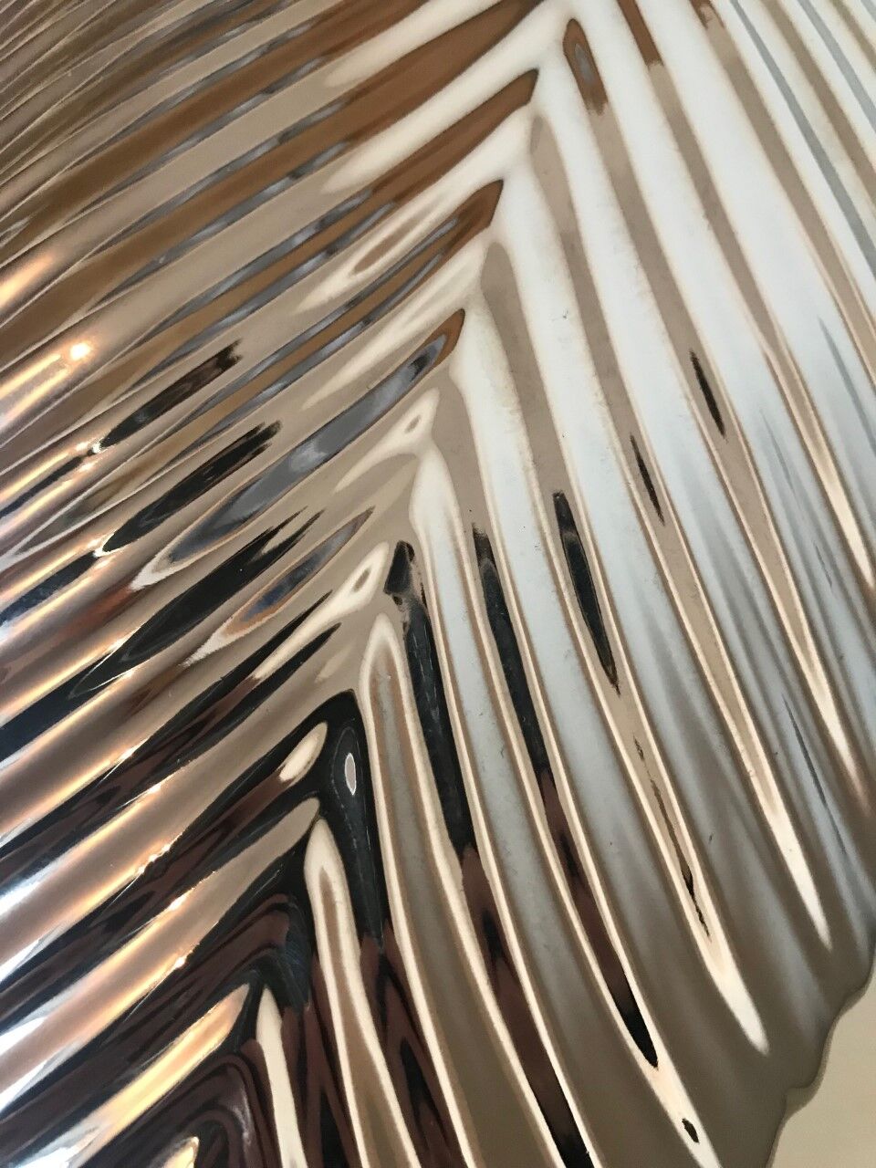 High Art Deco style metallic vase