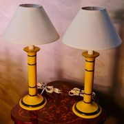 Pair of bedside lamps, signed Chaumette ceramic