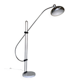 Large adjustable "Arc" lamp in marble and chrome, Italian design from the 1970s.