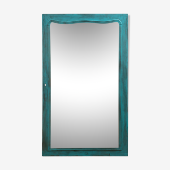 Vintage mirror blue bevelled glass
