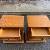 2 Louis XIV bedside tables made of wood from the 20th century.