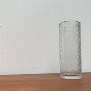 Large vase in raw glass, 1970s brutalism.
