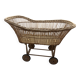 Rattan cradle on wheels