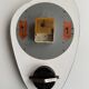 Vintage 1960s wall clock with thermometer and date