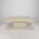 Italian travertine coffee table, 1980s