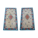 Pair of 60 x 120 Peruvian wool rugs