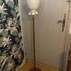 Wood and brass floor lamp 60s