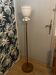 Wood and brass floor lamp 60s