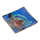 Psychedelic enamelled leather catchall tray