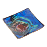 Psychedelic enamelled leather catchall tray