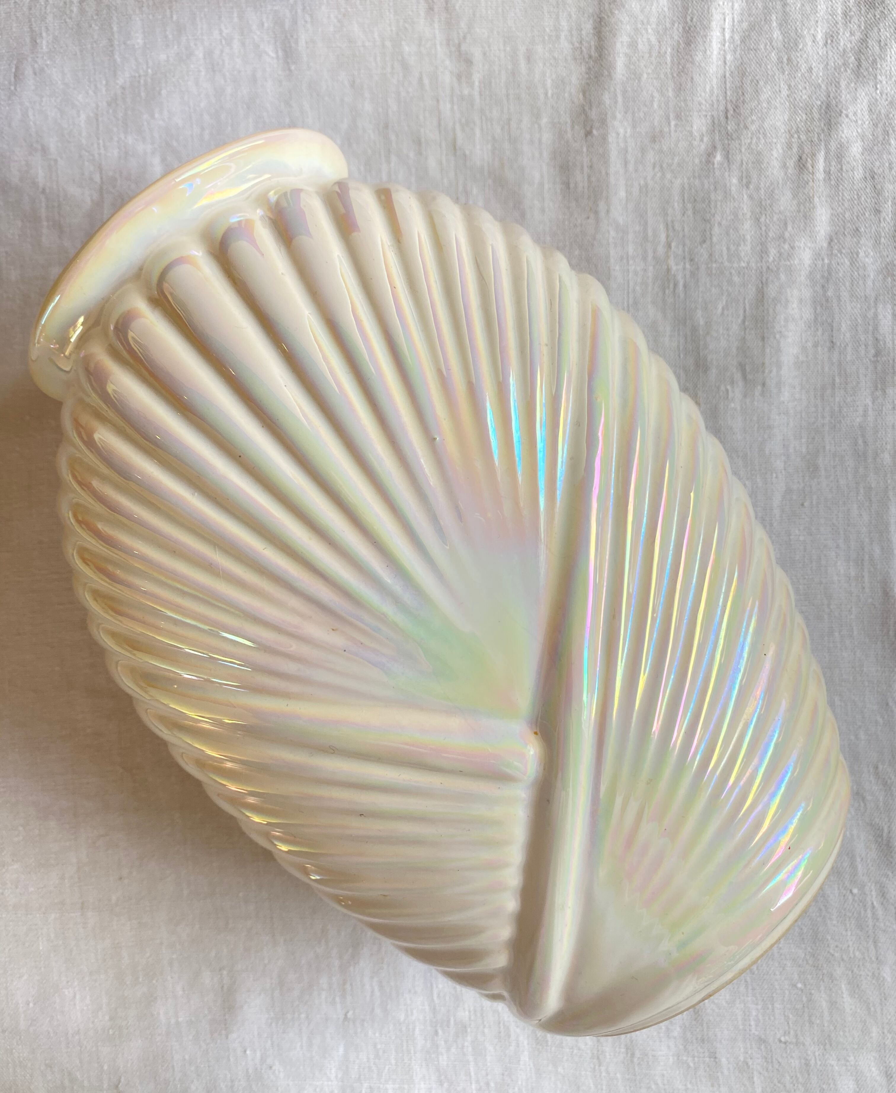 Vintage iridescent vase