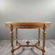 Louis XVI style oval table with marble top, 19th century