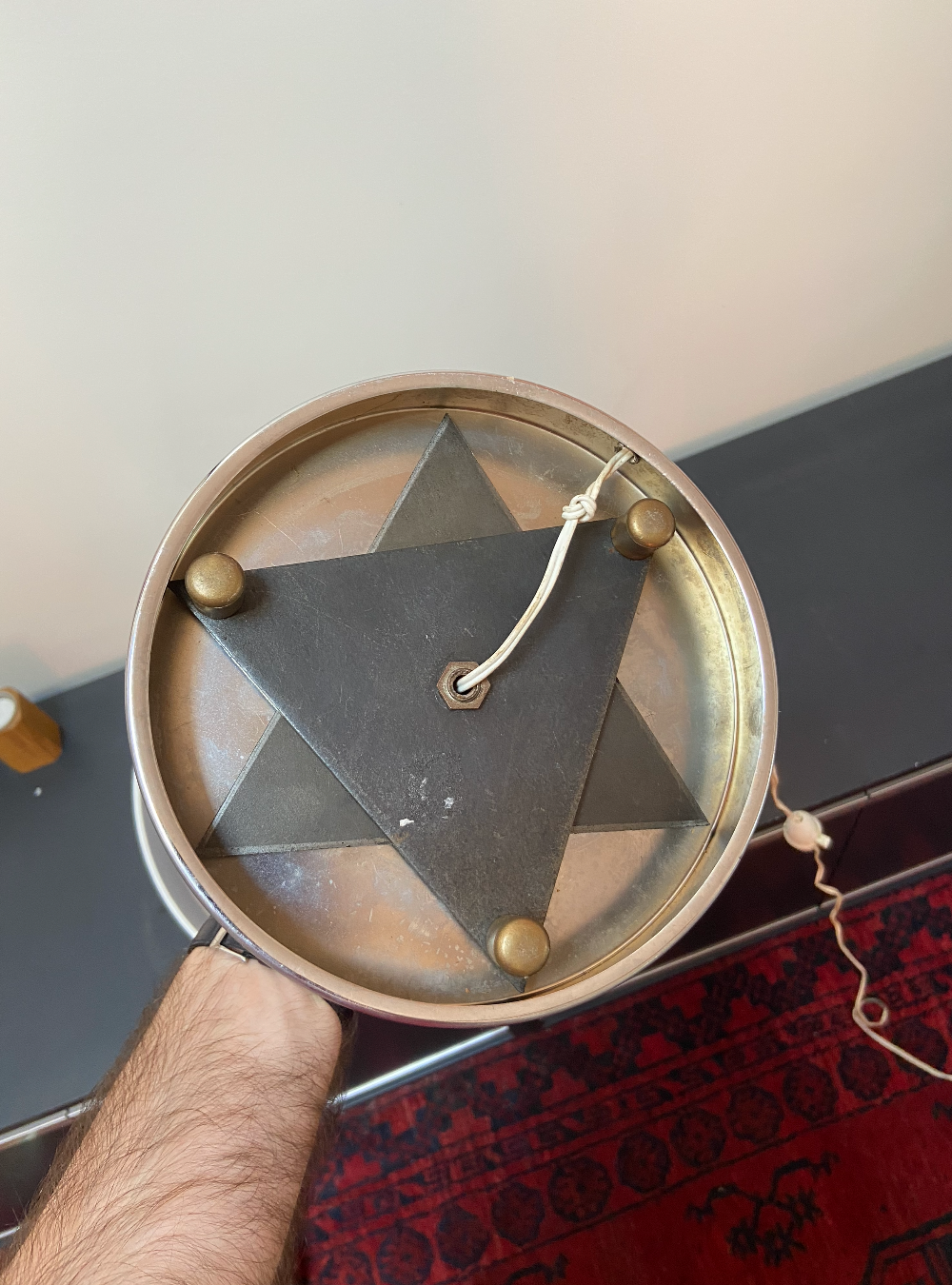 Metal lamp Italy 1970