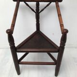 Pair of antique English triangular armchairs 1900s