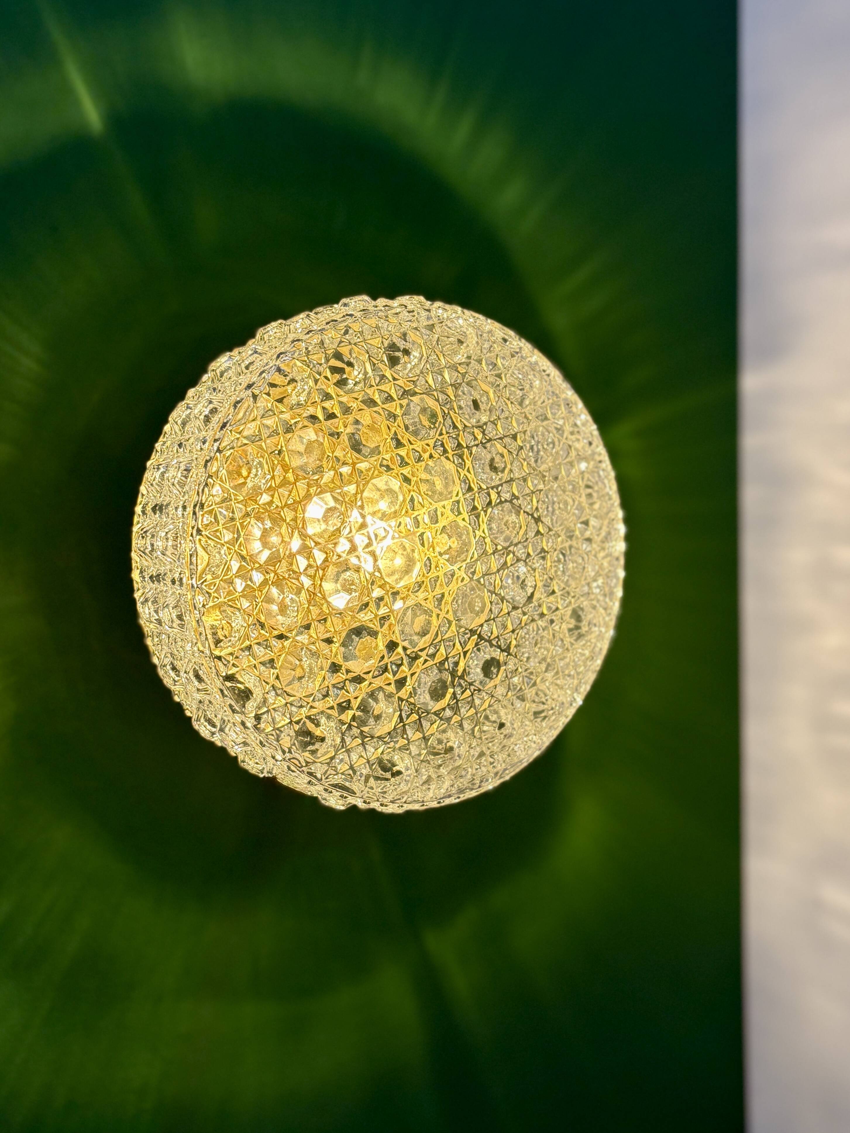Vintage square glass globe wall/ceiling light (PLAF01)