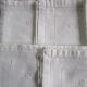 6 old tea towels embroidery of days and monograms