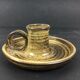 Sandstone candle holder by Albert Breton
